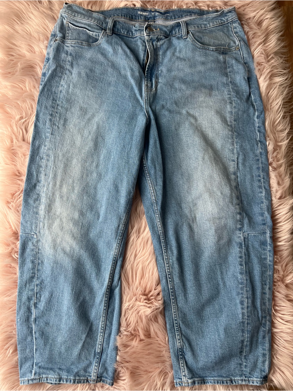 Old Navy High Rise Barrel Jeans Medium Blue Plus Size 18